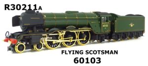 Hornby Dublo R30211A. A3 Class 4-6-2 |60103 'Flying Scotsman' |In BR Green Livery|Gold Plated Limited Edition 